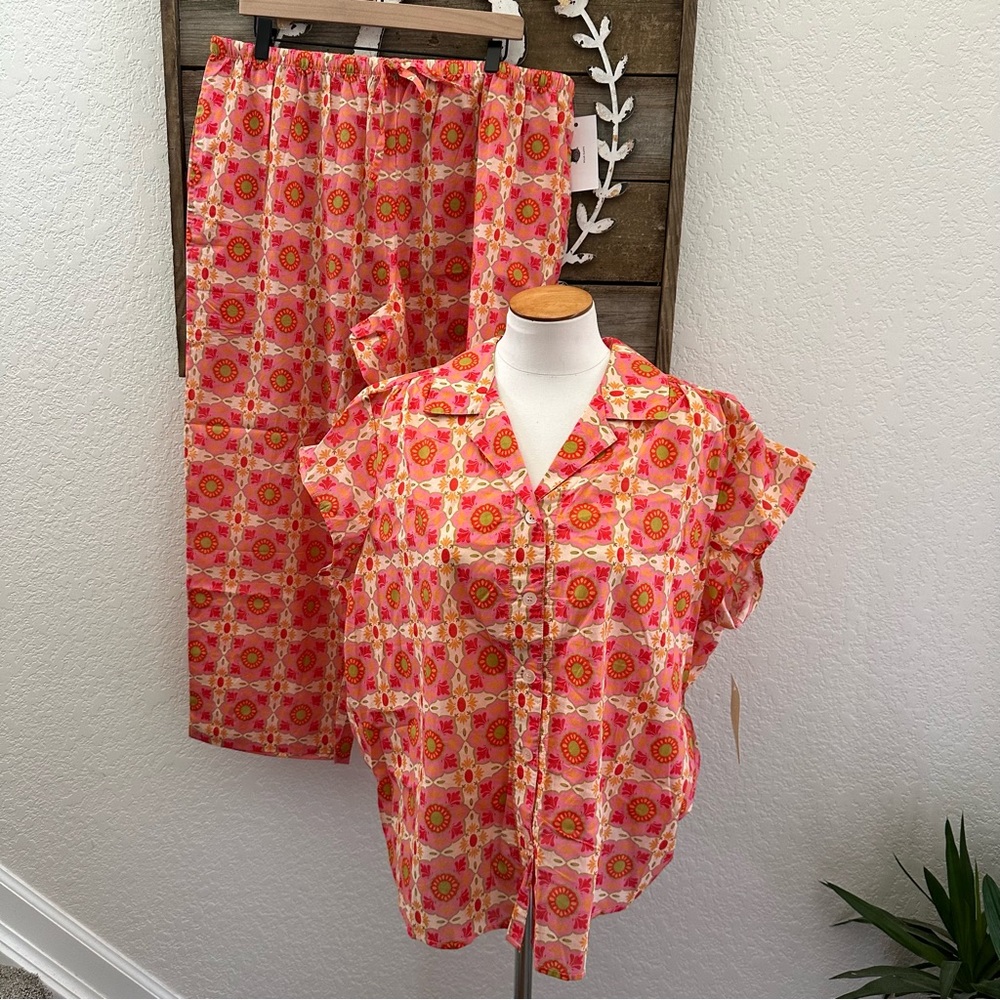 The Cat’s Pajamas Chelsea Voile cotton capri set 100% cotton ladies XL NWT